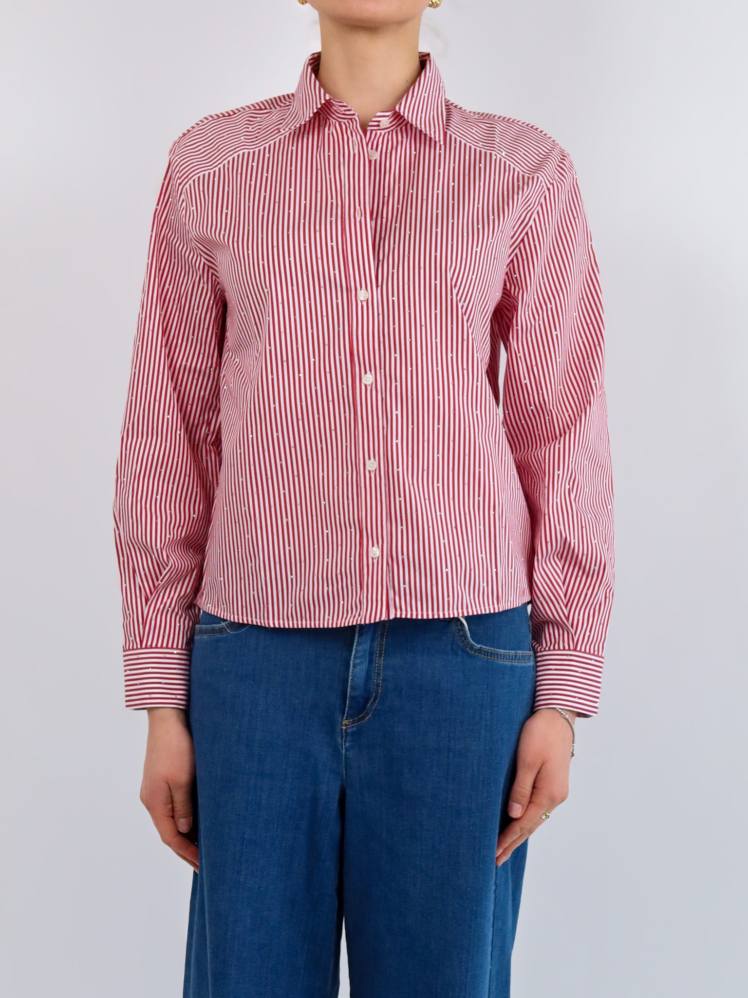 BLOUSE STRIPES RED