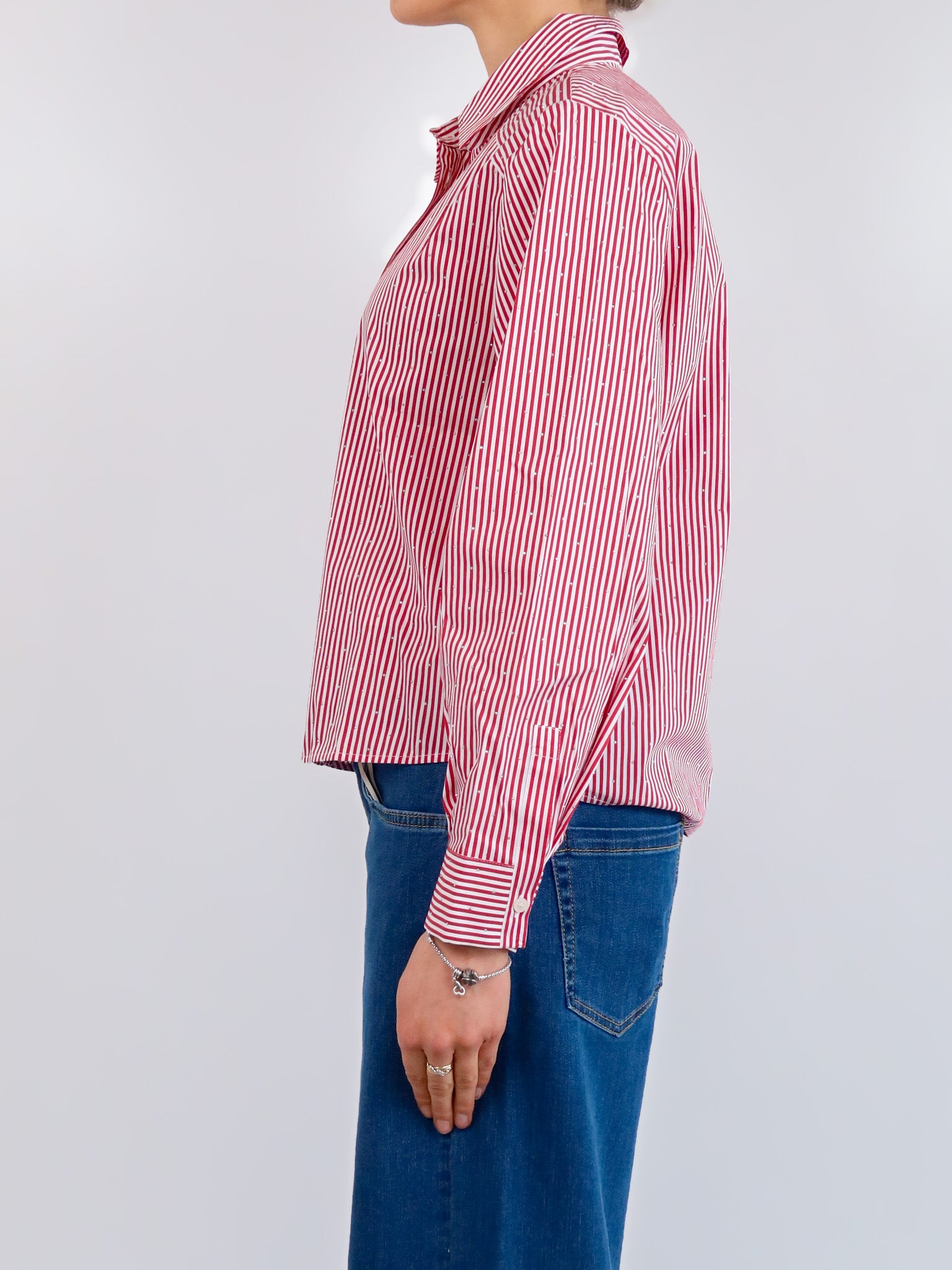 BLOUSE STRIPES RED